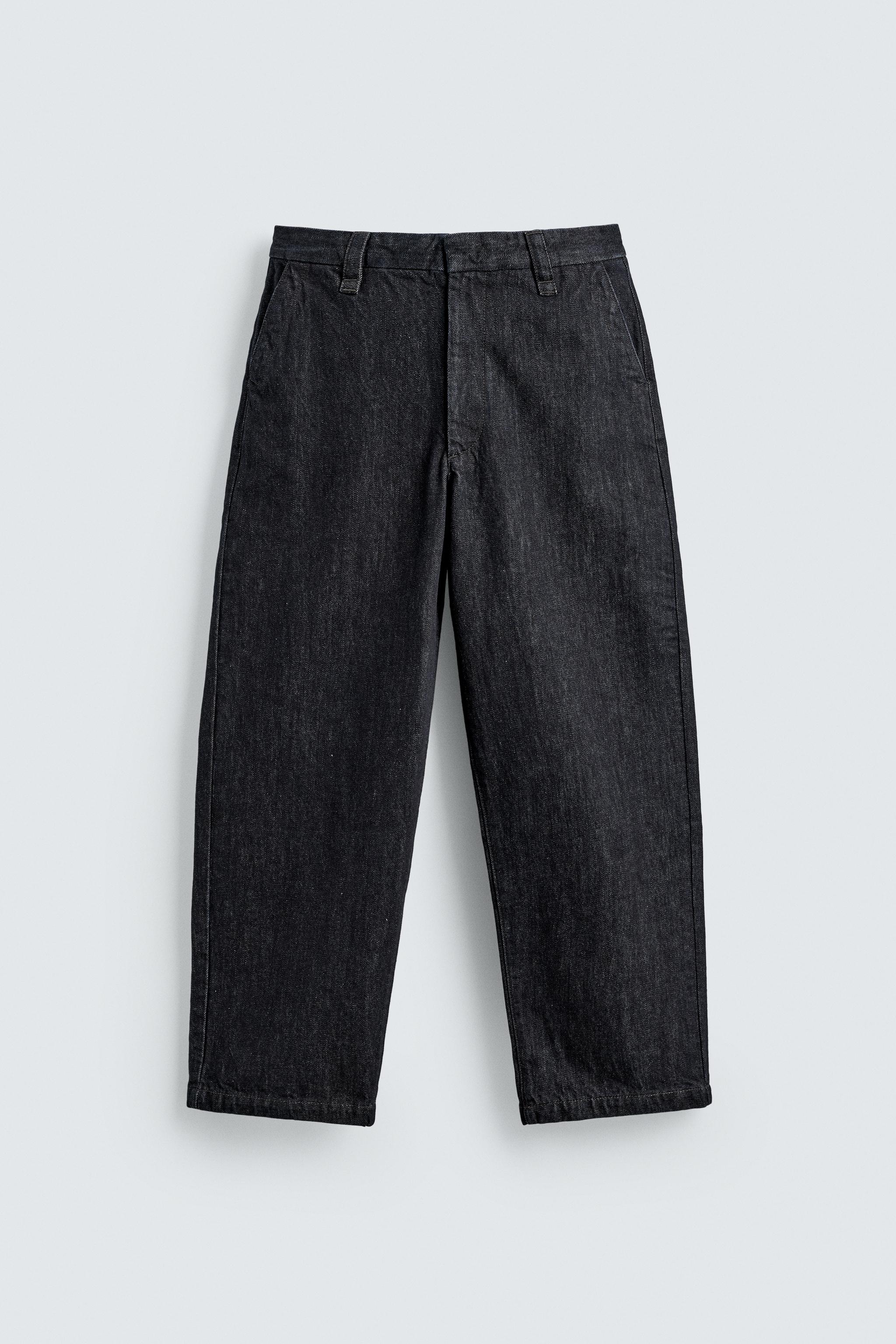 RELAXED FIT DENIM CHINO PANTS